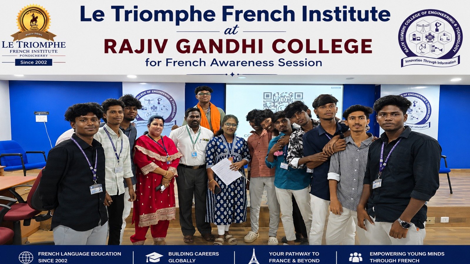 French class, DELF exam, TEF training, Le Triomphe Pondicherry, online course, French coaching India